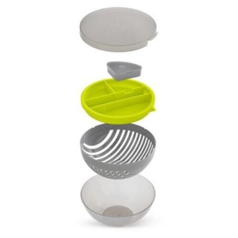 Pampered Chef Meal Prep Salad Spinner and Cutting Bowl COMPLETE set  NEVER USED-